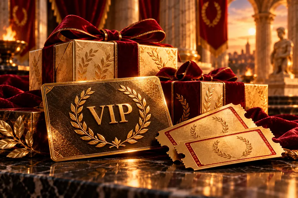 Gouden VIP-kaart, cadeaus en tickets