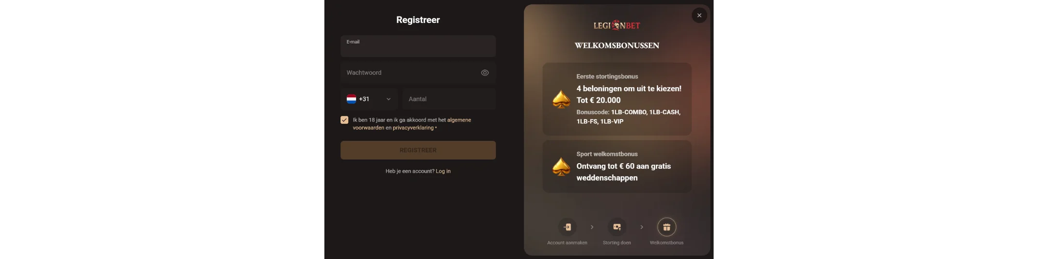 LegionBet login